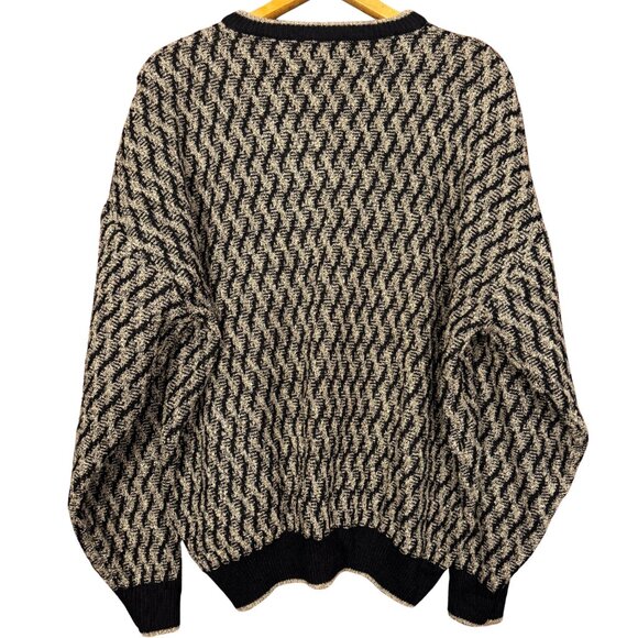 Vintage 90s Textured Knit Sweater Cabincore Pullover Slouchy Grunge Patterned - Picture 8 of 10